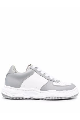 White/grey leather Wayne chunky sneakers Mihara Yasuhiro | A08FW706GRY/WHT